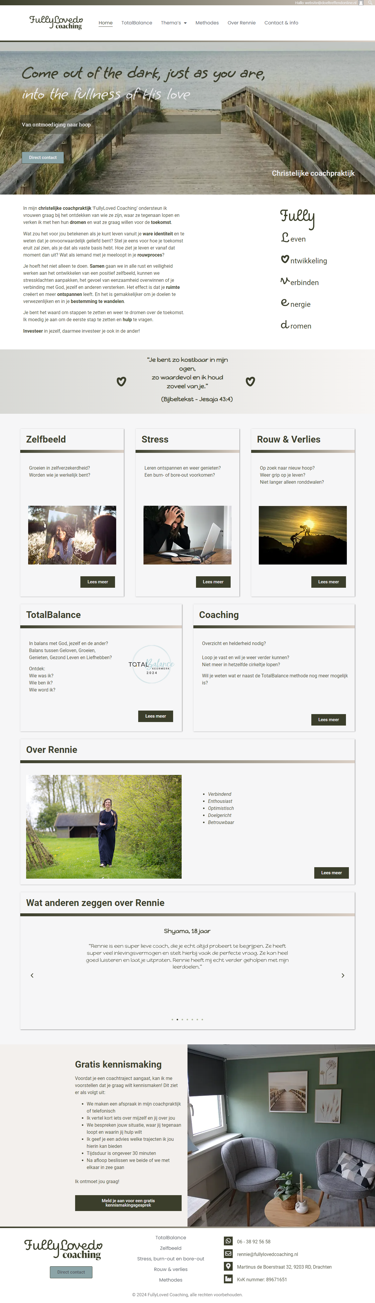 Fullyloved coaching website 1 - Doeltreffend Online